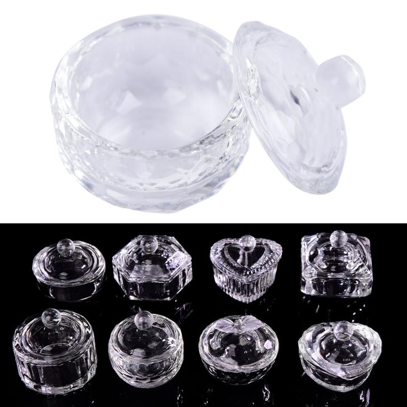 

Nail Art Equipment 1PC Acrylic Powder Liquid Crystal Glass Dappen Dish Lid Bowl Cup Holder Manicure Tool For