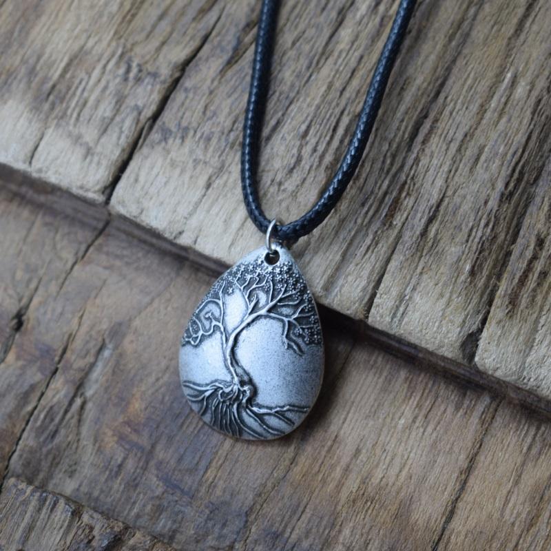 

Pendant Necklaces 12pcs Fashion Waterdrop Shape Alloy Tree Of Life