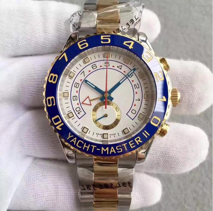 

Mens Watches 144mm Two Tone Gold Stainless Steel Men's Automatic Mechanical Watches Big Dial Chronograph, Slivery;brown