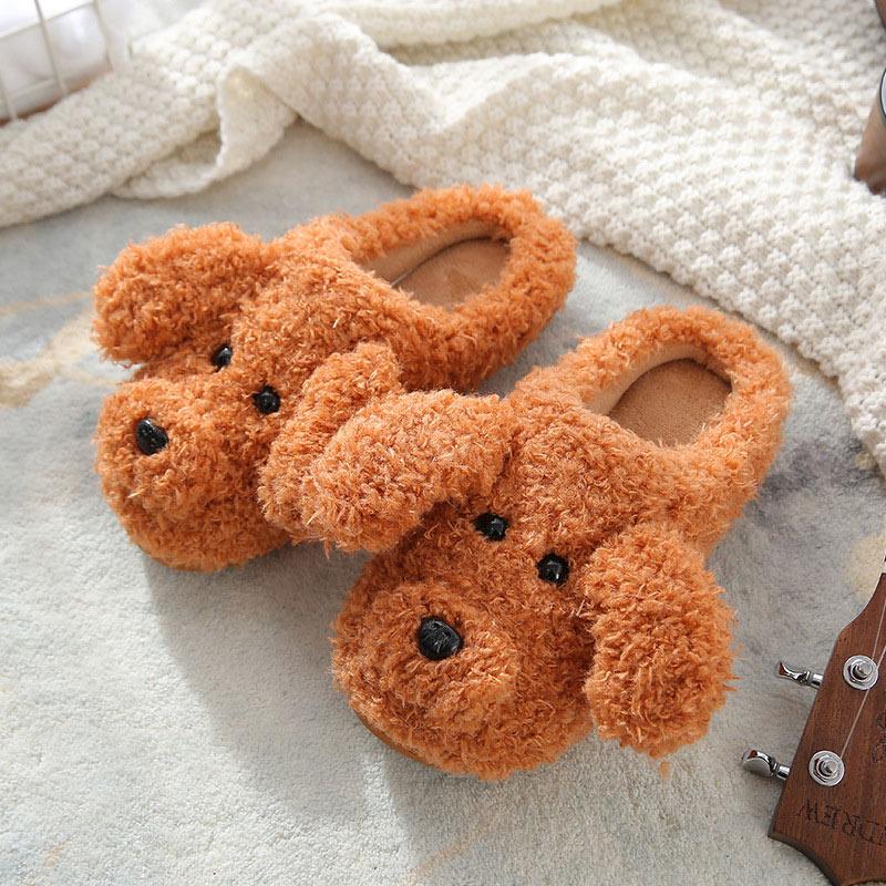 

Slippers Winter Women Cotton Female Warm Short Plush Cartoon Shoes Ladies Lovely Flats Soft Comfortable Women's Indoor Shoe, Bn