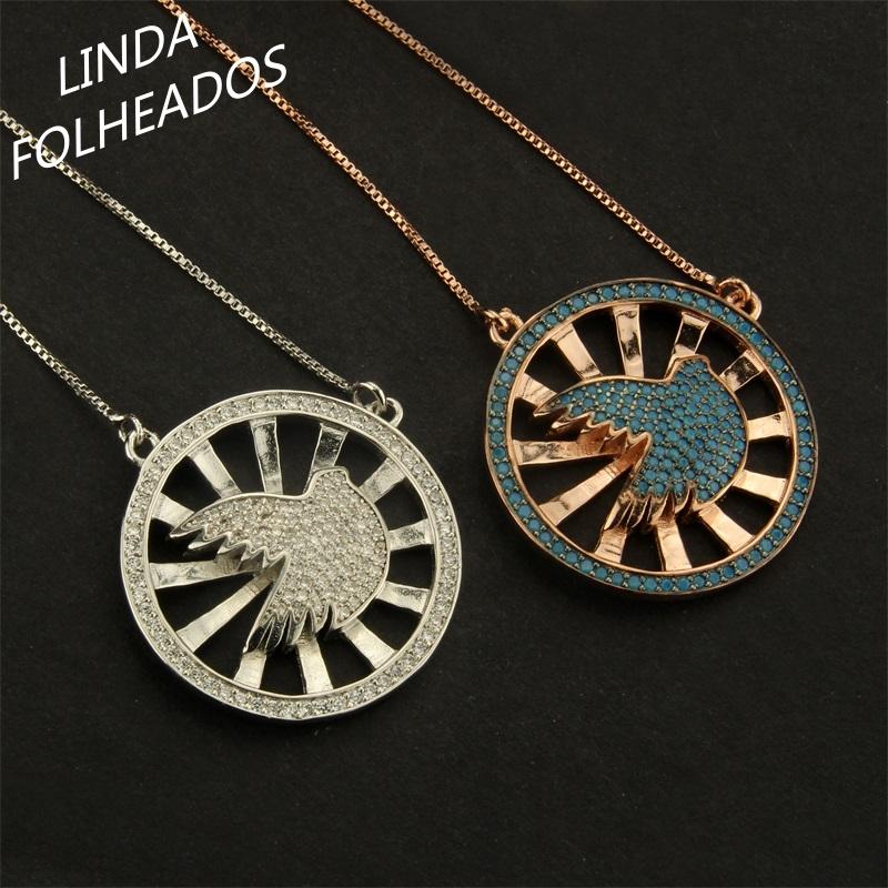 

Pendant Necklaces Designed Gold Round Bird 2 Cubic Zirconia Colors Delicate Necklace Jewelry For Women Anniversary Gift Wedding