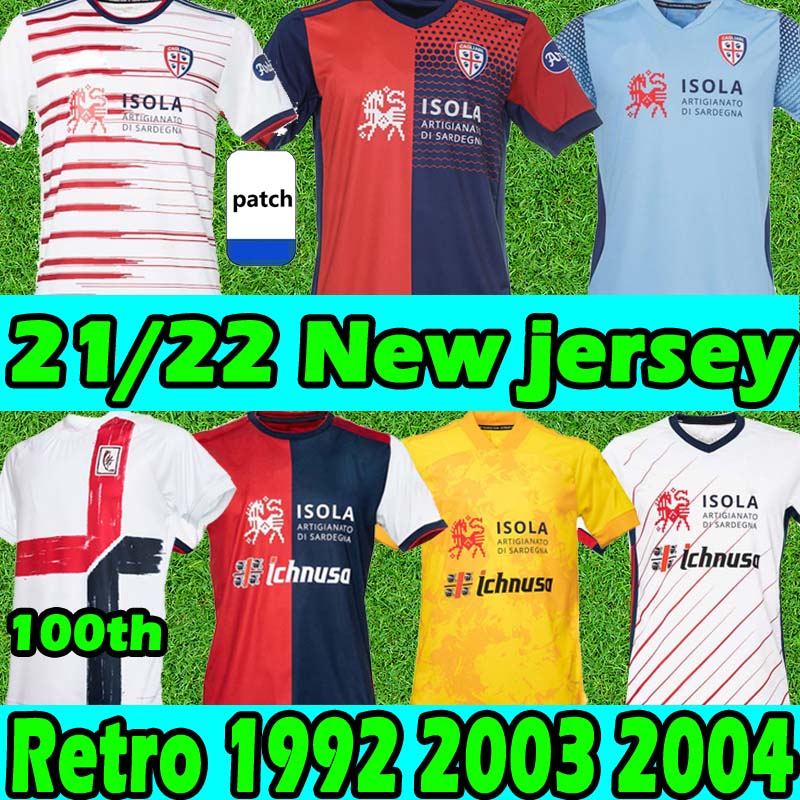 

2021 Cagliari Calcio Retro soccer jerseys 1990 91 92 Zola Gobbi 2003 04 05 Joao Pedro Godin Nandez Nainggolan 21/22 Centenary anniversary Men Kids Kits football shirts, 21 22 away