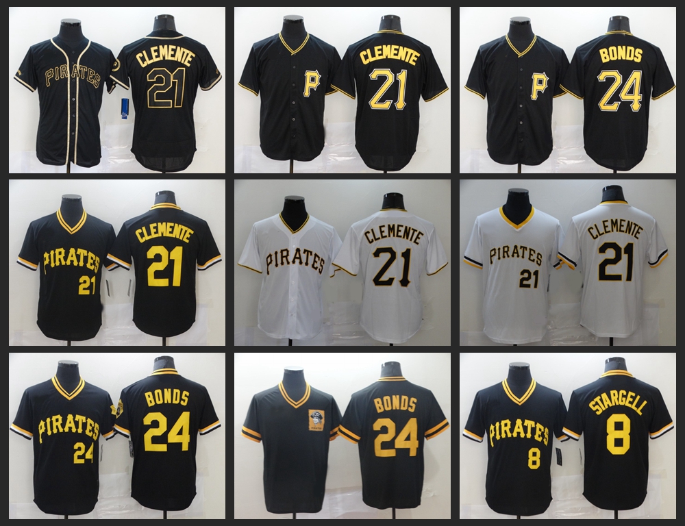 

Baseball Jerseys 21 Roberto Clemente 24 Barry Bonds 8 stargell Pittsburgh's Pirates's 2021 men women youth size S-XXXXL 1126, Not sold