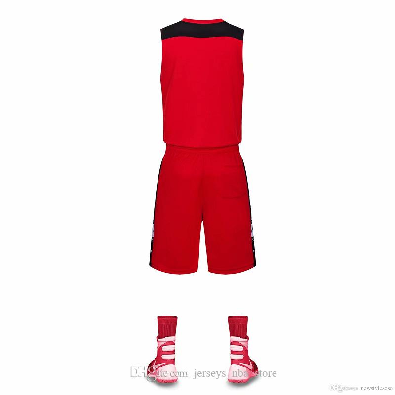 

wholesale Customized men Basketball Uniforms,mens kits Sports clothes tracksuits Discount Cheap boy Basketball Sets tops With Shorts A8-33, Black