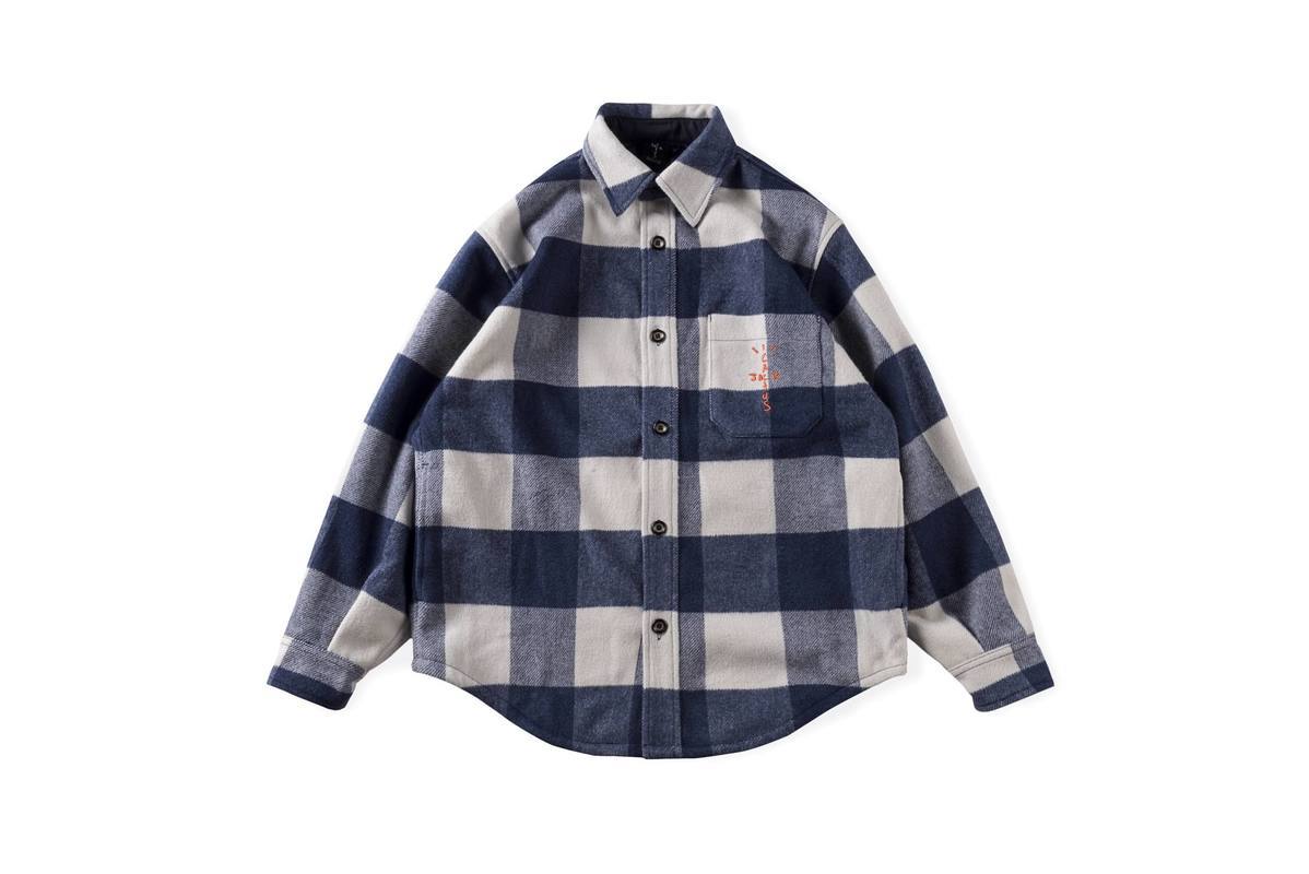 

2021 New Travis Scott Jack Boys Vintage Brushed Plaid Loose Men Women Throw-on Pith Blouse Coat Astroworld Shirt P9il