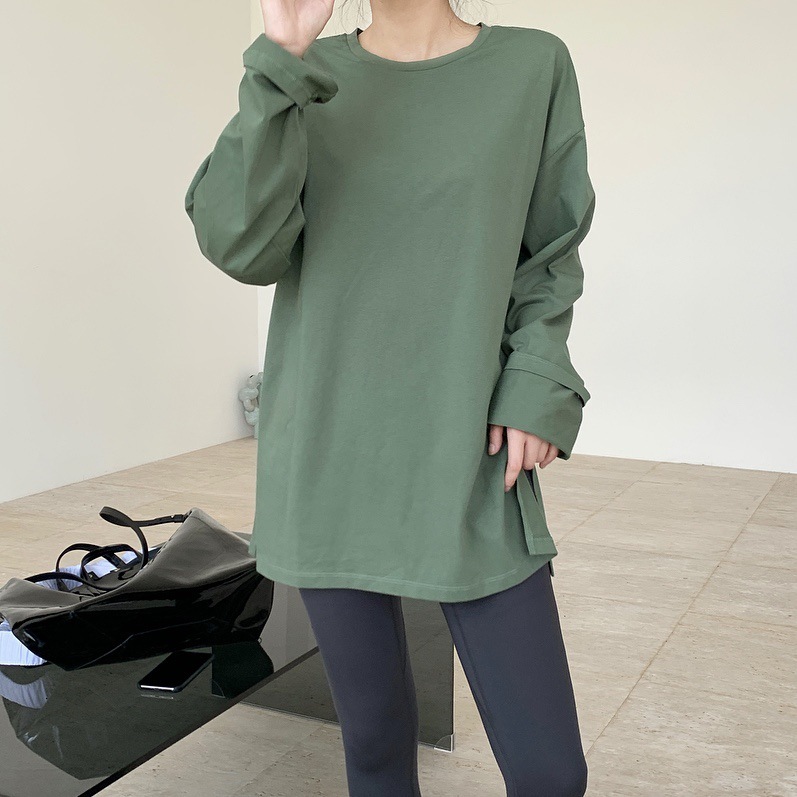 

2021 Women Spring the Neck t Shirts Sleeve Cotton Female Stuff Style Boyfriend Tops Tvfx, Black