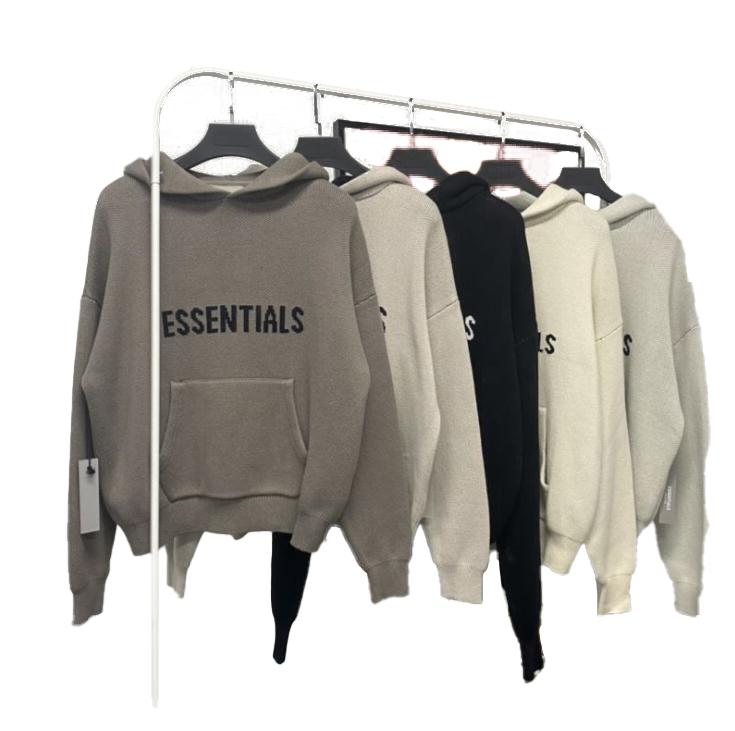 

Designer women men knit hoodie long sleeve hoodies fear sweatshirt hooded pullovers knitted sweater womens mens sweaters casual loose style god
