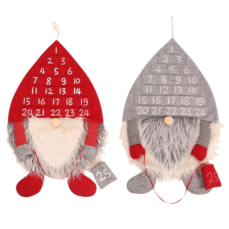 

Hot Christmas Decor Advent Calendar Forest Man Christmas Ornaments Lobby Home Living Room Door Wall Party Pendant Decorations GGE2187