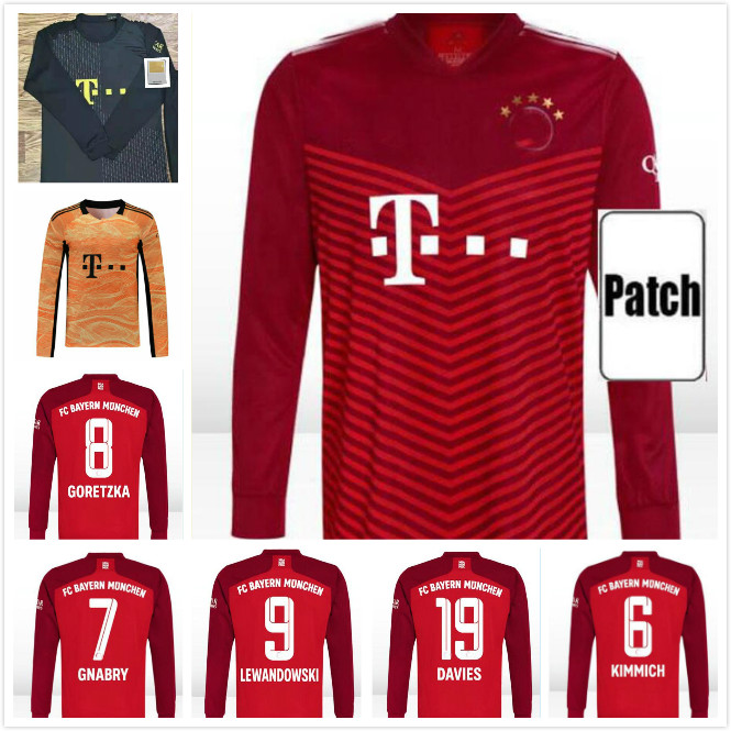 

21 22 Special Long sleeve soccer JerseyS away home KIMMICH LEWANDOWSKI 2022 2021 D. Costa men kids celebrates the club's treble niform finals