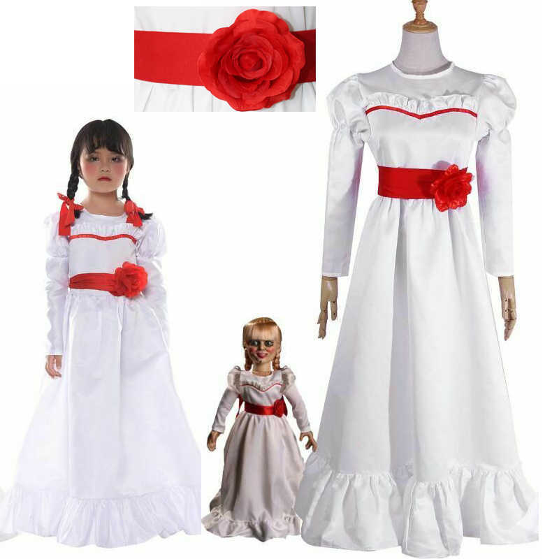 

Bride of Chucky Annabelle Dress The Conjuring Doll Cosplay Costume Women Girls Evil Halloween Horror Scary Fancy Dress Outfits H0828, Gothic dress