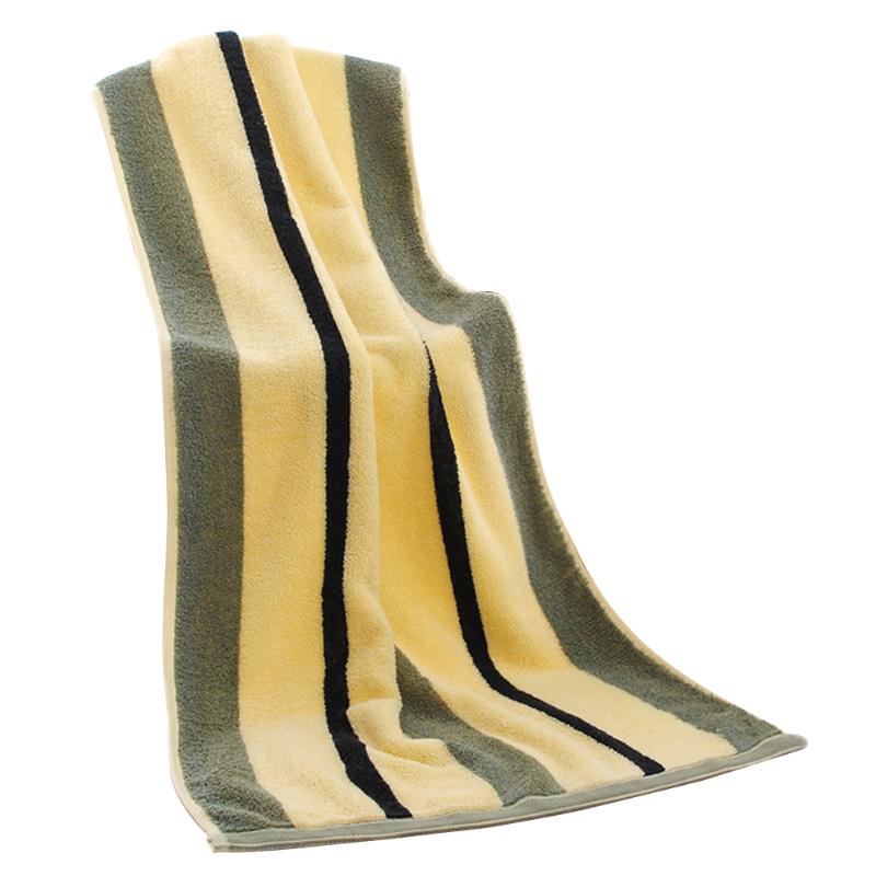 

Thick Shower Quick Dry Beach Striped Bath Towel Skin Friendly Water Absorbent Gift Fitness Soft Cotton Large Sports Home, Green