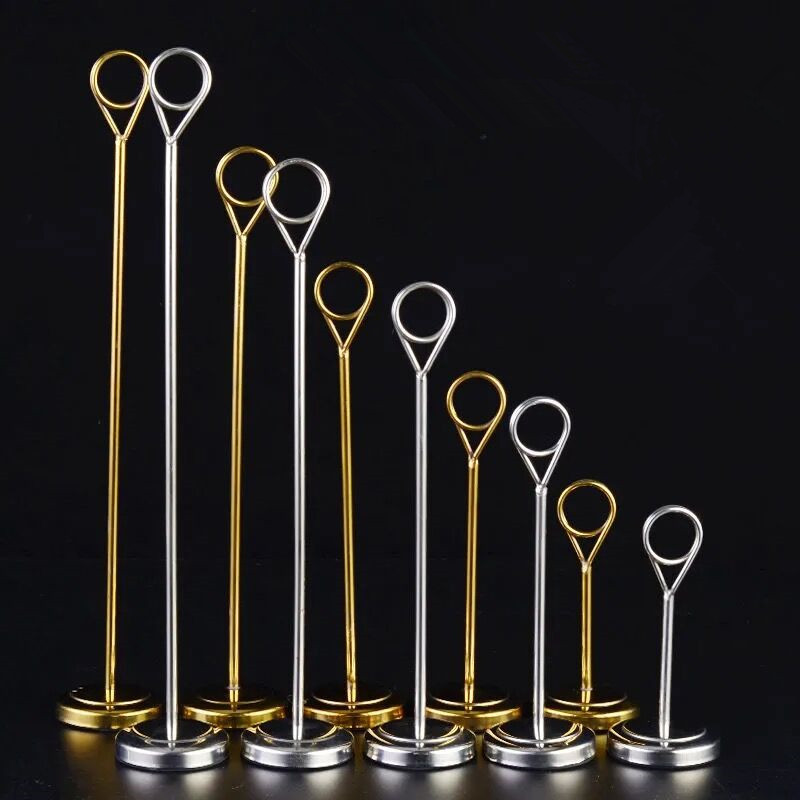 Metal Ring-Clip Table Number Holders Place Card Holder Photo Picture Clip Recipe Stand Reserved Card Holder For Wedding-image-755163282