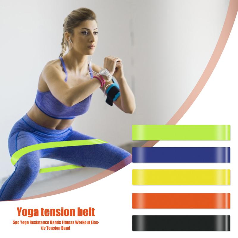 

Durable Resistance Bands Delicate Design 5x Latex Resistance Bands 5-15LB Exercise Loops Gym Workout Fitness Equipment