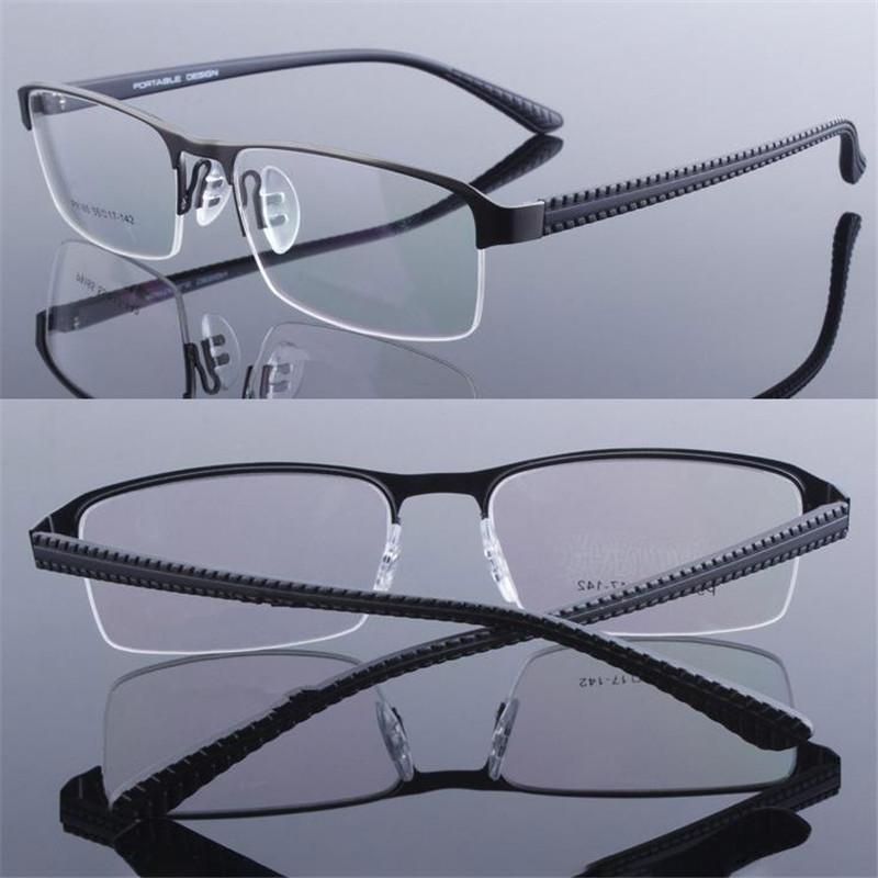 

Fashion Sunglasses Frames Semi Rimless Eyeglasses Frame Men Wide Face Glasses Man Spectacles For Optic Myopia Diopter Lens