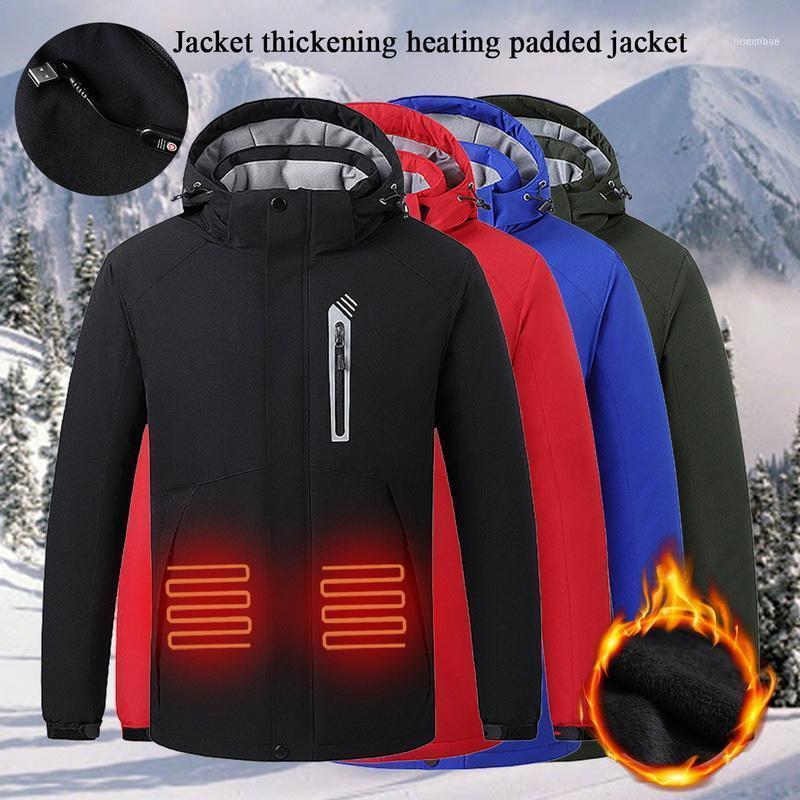 

Men's Down & Parkas Smart Heated Jacket Outdoor Warm Washable Men Self-Heating Vest Winter Camping Hiking Sport -5XL1, Red