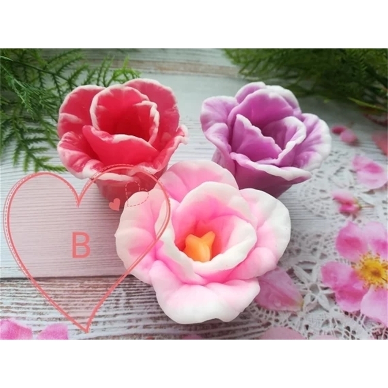 

Tulip flower Soap Molds Handmade craft decoration flower silicone molds candle chocolate fondant silicone mould HC0017 T200523
