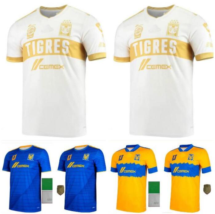 

20-21 2022 Tigres Soccer Jerseys GIGNAC UANL home away 3rd 20 21 22 football shirt, Black;yellow