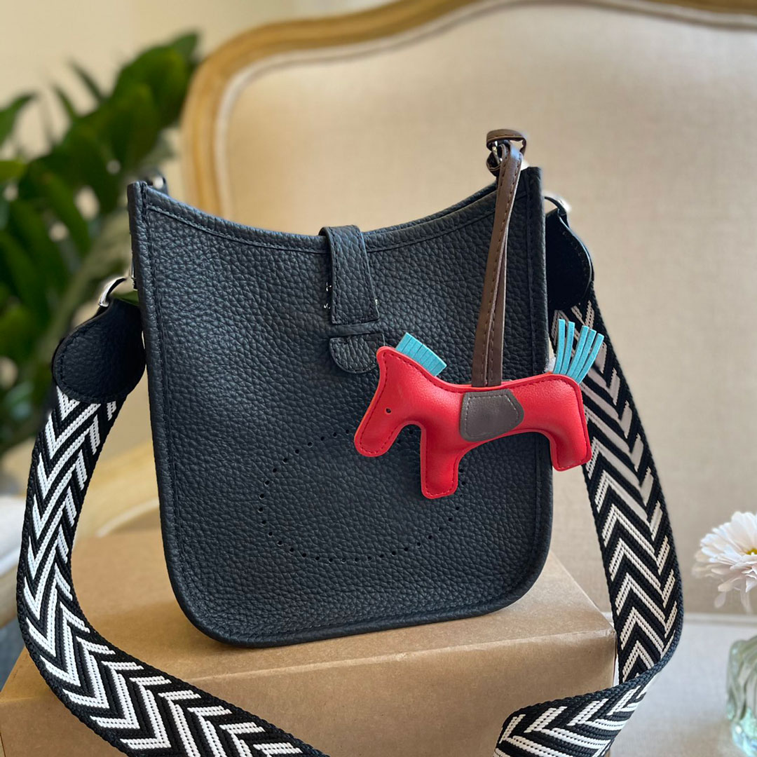 

Luxury Designer France Brand Classic Evelyne Crossbody Bags High Quality Genuine Leather Women Shoulder Bag Fashion Bestselling Horse Handbags Designers Bag, Black