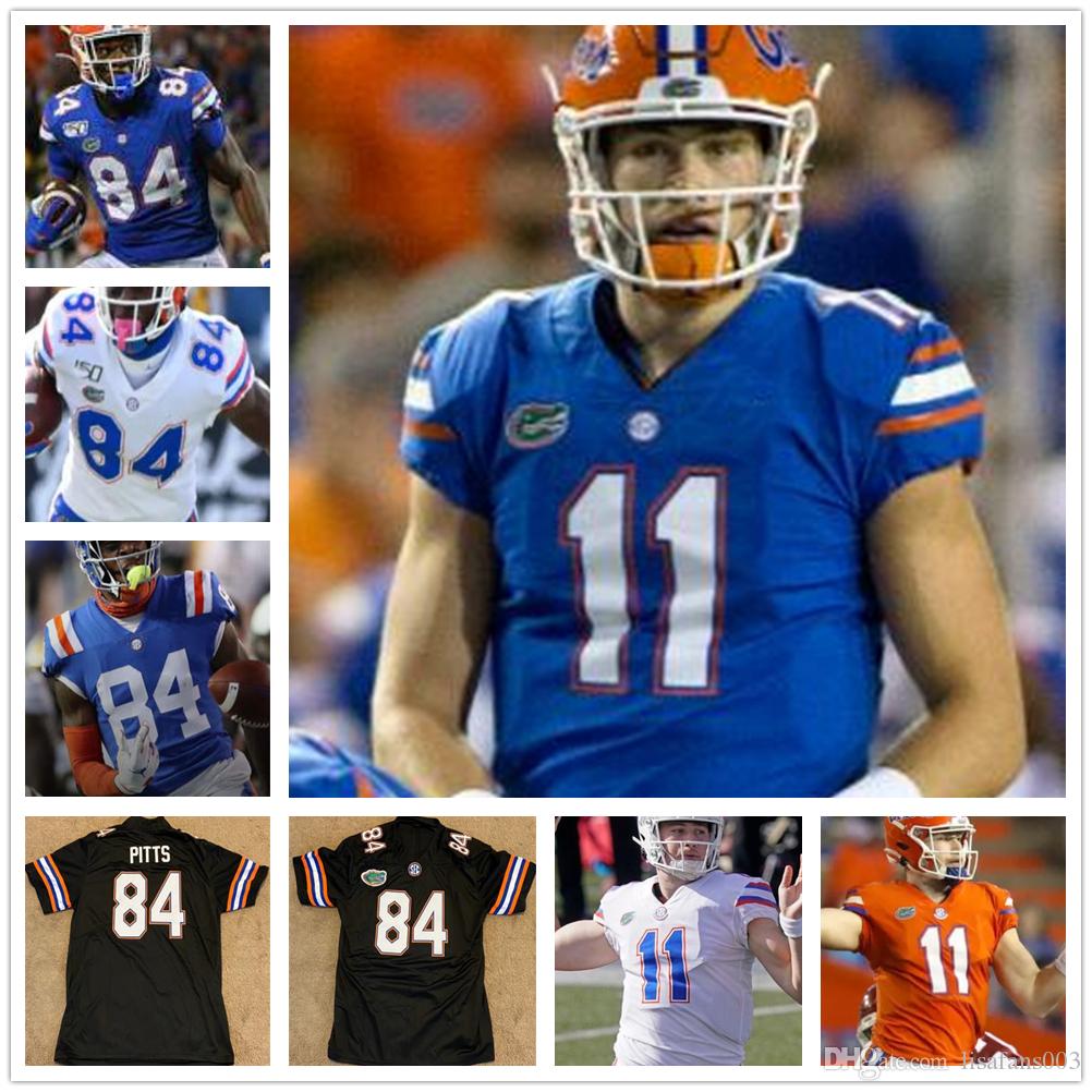 

College Football jersey Kyle Trask Pitts 81 Aaron Hernandez Tim Tebow Emmitt Smith Customized jerseys 1 Percy Harvin, Orange with orange bowl patch