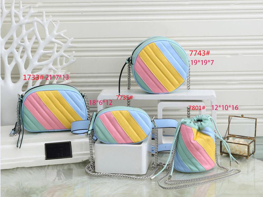 

Luxurys designers Macaroon cross body Chain bags wallet backpack handbags purses holder bag shoulder tote Marmont Women Handbag Crossbody Soho Disco Messenger, 7735# waist bag macaroon