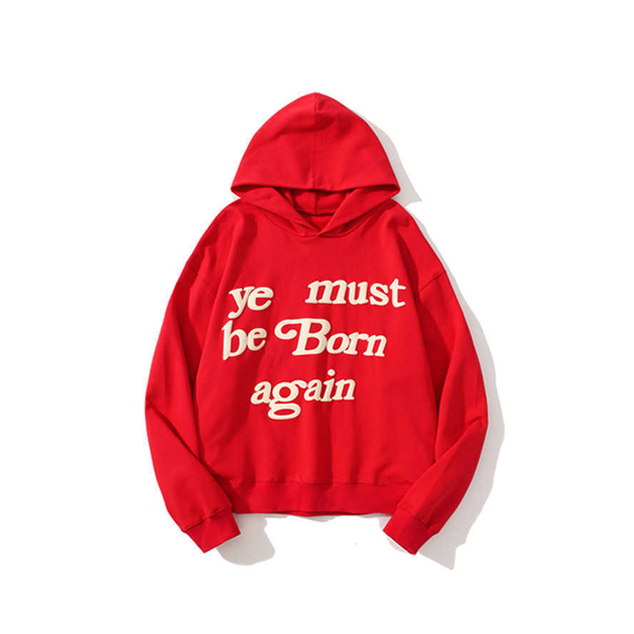 

Asian Size Ye Must Be Born Again Hoodie Men Women West Hoodies Pharrell Williams Sweatshirts Hood Embroidery Yards Q0814