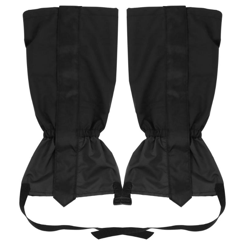 

1Pair Adjustable Snow Boot Shoes Gaiters Breathable Hiking Leg Cover (Black, Blue