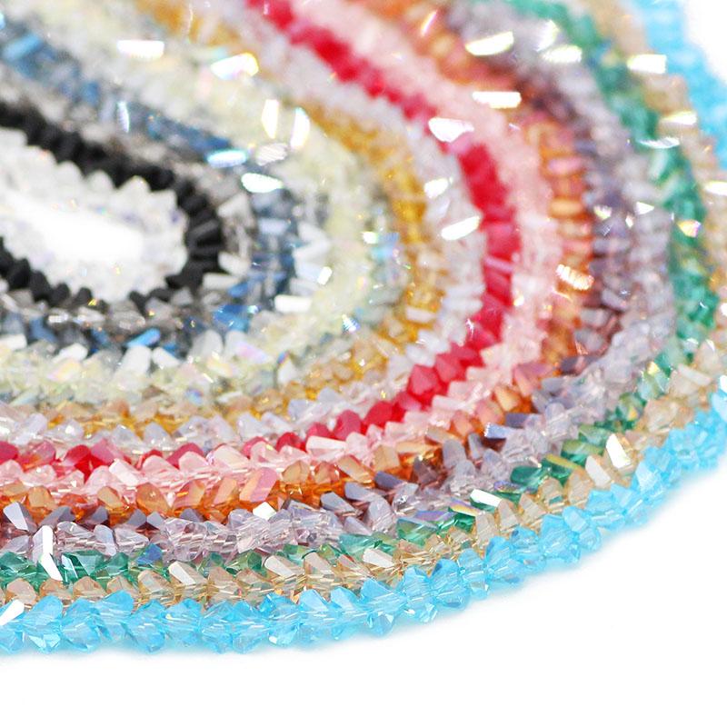 

Other 90pcs 6mm Triangle Austrian Rondelle Crystal Glass Beads Loose Spacer For Jewelry Earring Bracelets Making DIY Accessories
