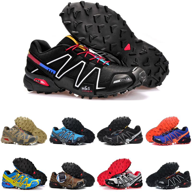 

original speed cross 3 outdoor mens running shoes SpeedCross runner Jogging III Black Green Pink Grey #64 Men Trainers Sports Sneakers chaussures zapatos, Color #25