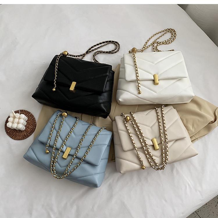 

Wholesale Fashion Thread Women Shoulder Bags PU Leather ladies Handbags Small Chain tassel Female Messenger Bag large capacity bolsa black