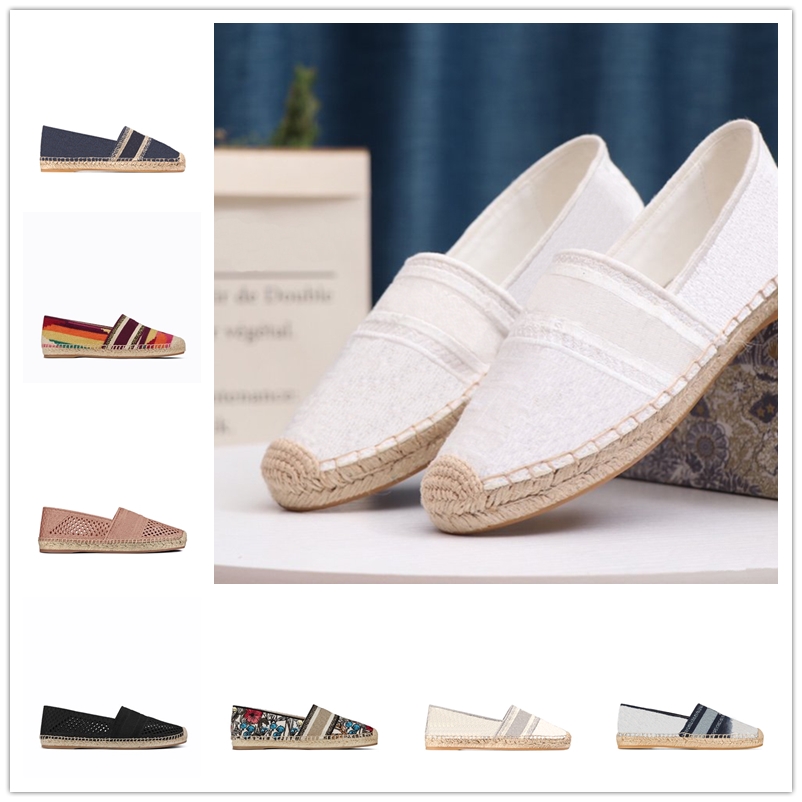 

Women Espadrilles Designers Leather Slip-On Casual Shoes Summer Patchwork Women Flat Casual Espadrilles Low Cut White Canvas Shoes, Black