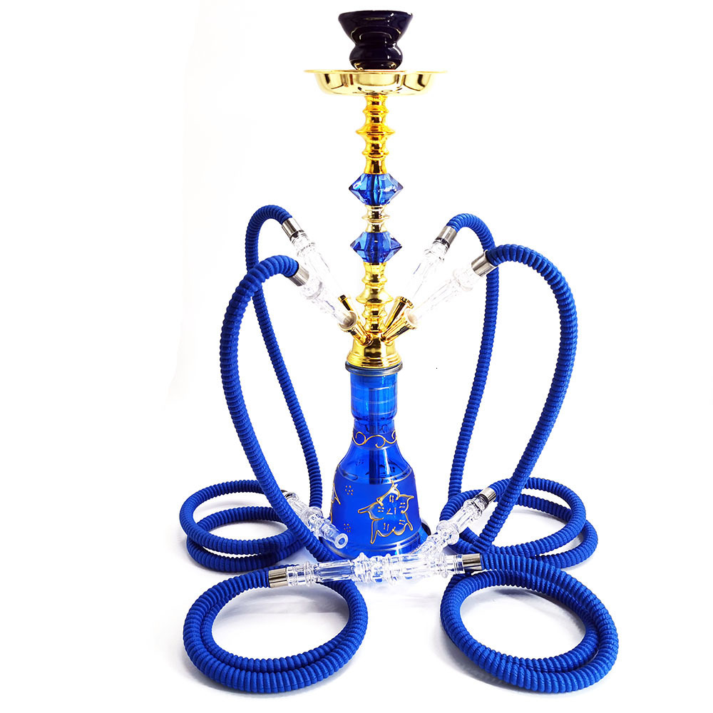 

Hookah Bar Four Person , Arabian Full Set of Metal Cigarette Accessories, Two-color Options