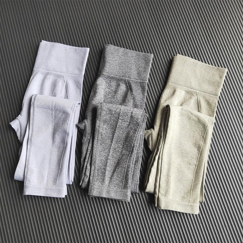 

Newest Solid Color Women Yoga Pants Sport Fitness Athletic GYM Leggings Sport Pants Women Yoga Leggings Tights, Gray