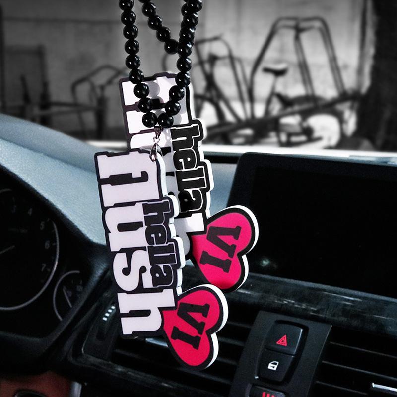 

Interior Decorations Car Ornaments Hellaflush Double Sided Pendant Rearview Hanging Mirror Decoration Chinese HF Style Creativity Acrylic