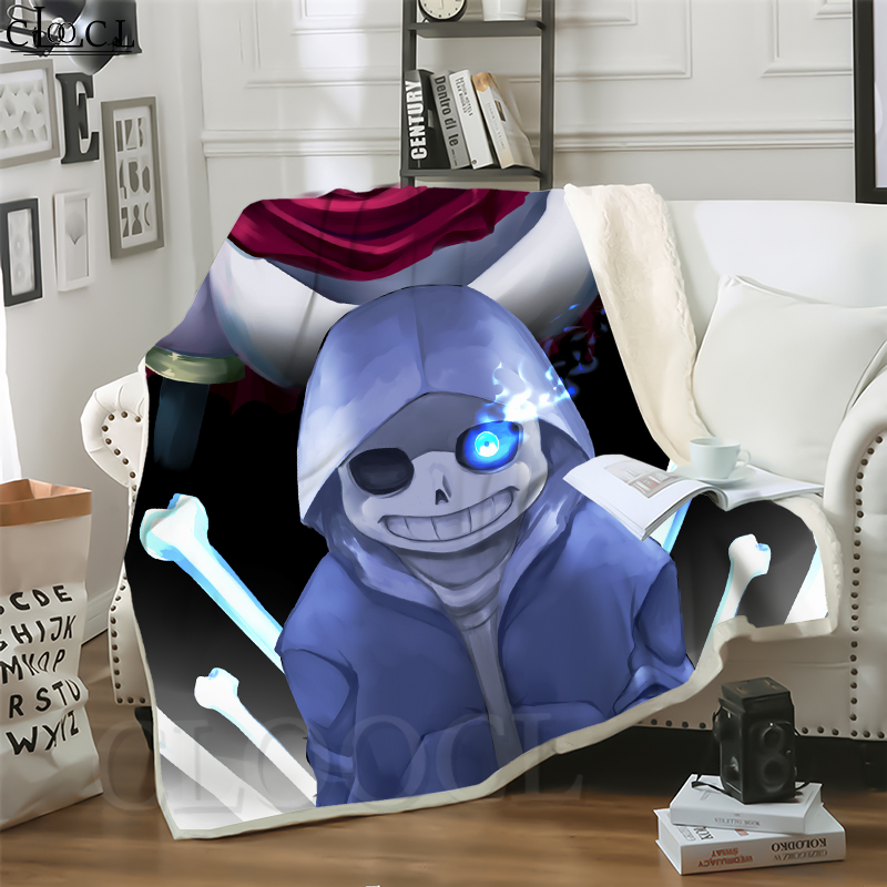 

CLOOCL Hot Pixel Game Undertale Sans 3D Print Hip-hop Style Air Conditioning Blanket Sofa Teens Bedding Throw Blankets Plush Quilt