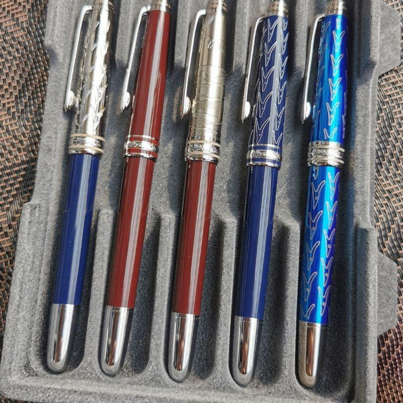 

PURE PEARL 163 Fountain/Rollerball/Ballpoint pen Le Petit Prince High Quality Silver Metal Cap and Deep Blue Precious Resin Barrel Stationery with Serial Number, The color of the diamond is random