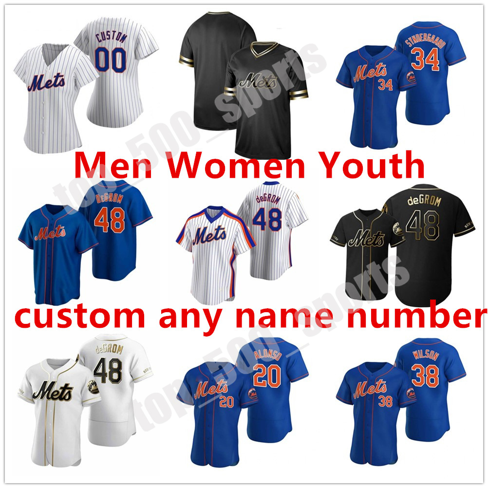 

Custom NewYork 2021 Men Women youth 20 Pete Alonso Baseball Jerseys 48 Jacob deGrom Darryl Strawberry Keith Hernandez Dwight Gooden Piazza Mets Jersey, Colour 6