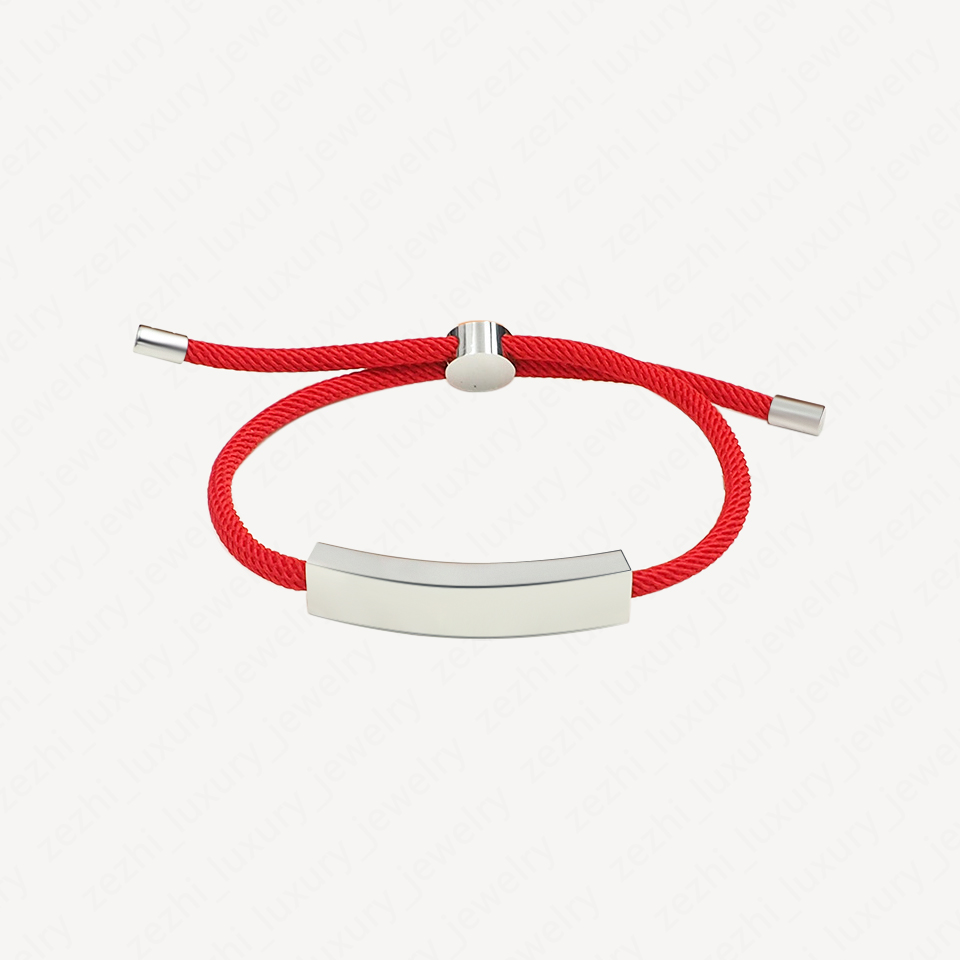 Id Identification Charm Bracelet For Women Fashion 18k White Gold Plated Rope Handcuff Bracelets Personalised Accessories With Jewelry Pouches Wh-image-735813661
