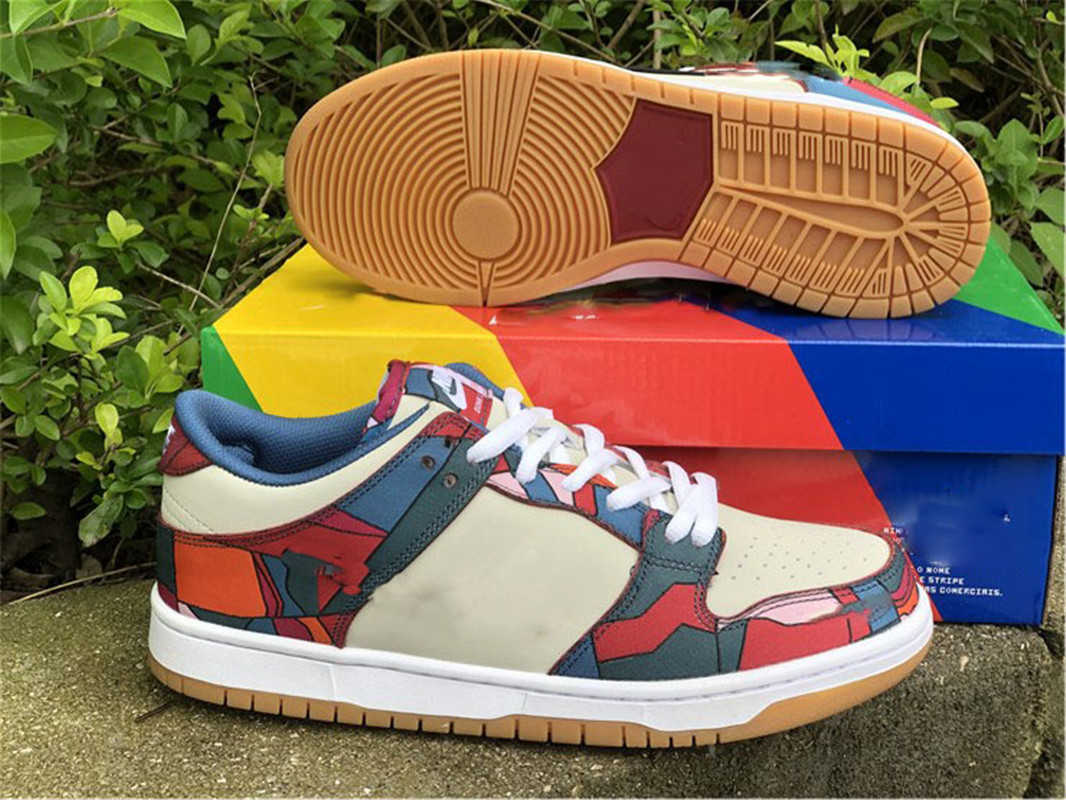 

2021 Authentic Parra Dunk SB Low Woman Men Athletic Shoes Fire Pink Gym Red Mocha White Royal Blue Black Skate Sports Sneakers DH7695-600