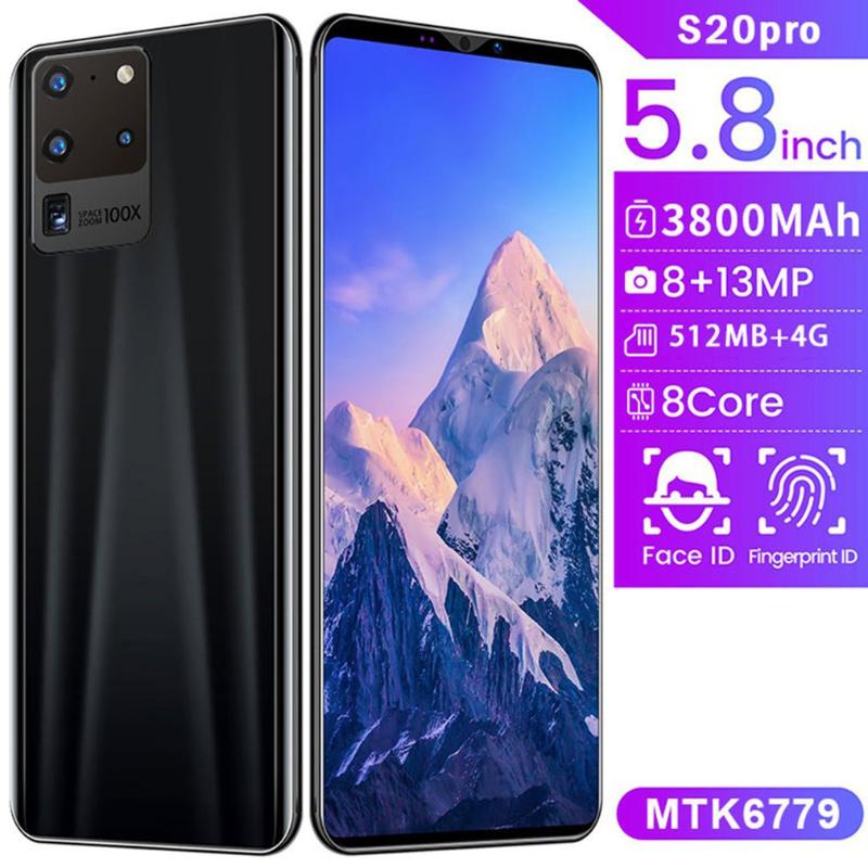 

Pro Smartphone 5.8 Inch Screen 512M+4G Android 3D Glass Plated Back Cover Black Walkie Talkie