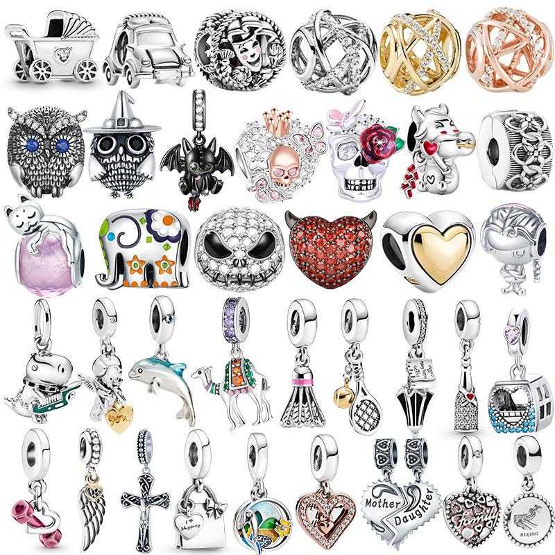 

Other Arrival 925 Sterling Silver Colgante Animal Hollow Car Badminton Charm Bead Fit Original Bracelet Necklace Jewelry