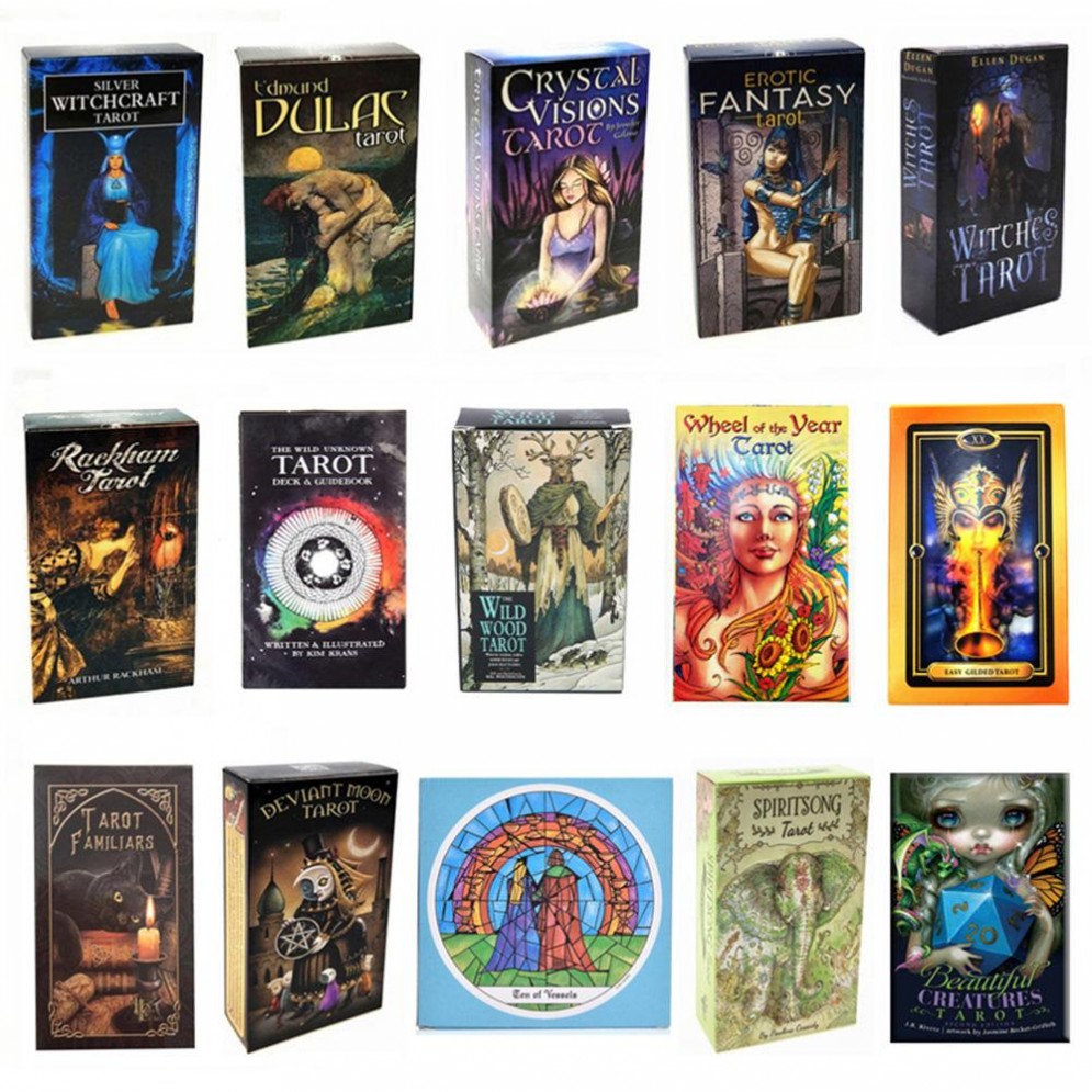 

15 Styles Tarots Witch Rider Smith Waite Shadowscapes Wild Tarot Deck Board Game Cards with Colorful Box English Version FY4449