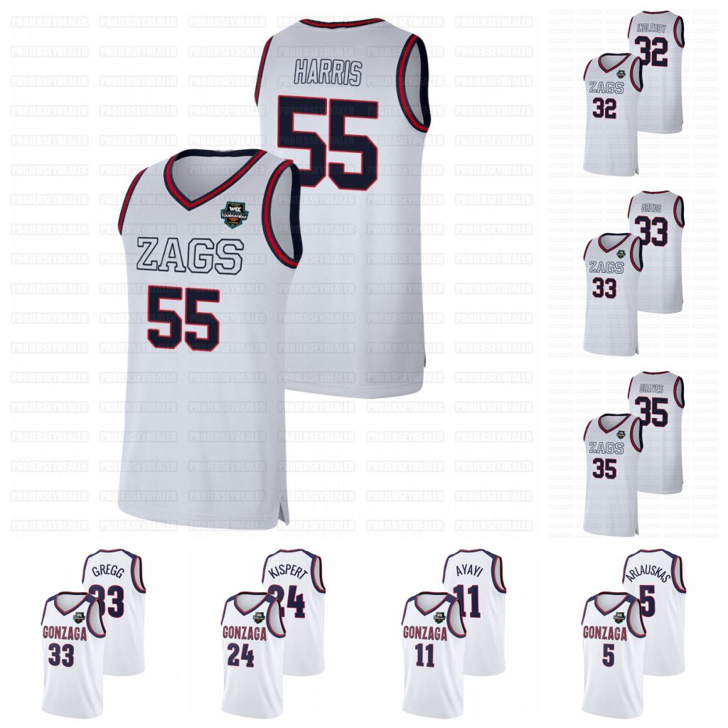 

Gonzaga Bulldogs White 2021 WCC Basketball Conference Tournament Champions Limited Jersey Julian Strawther Drew Timme Andrew Nembhard Cook Jr. Arlauskas Zakharov, White2 womens s-2xl