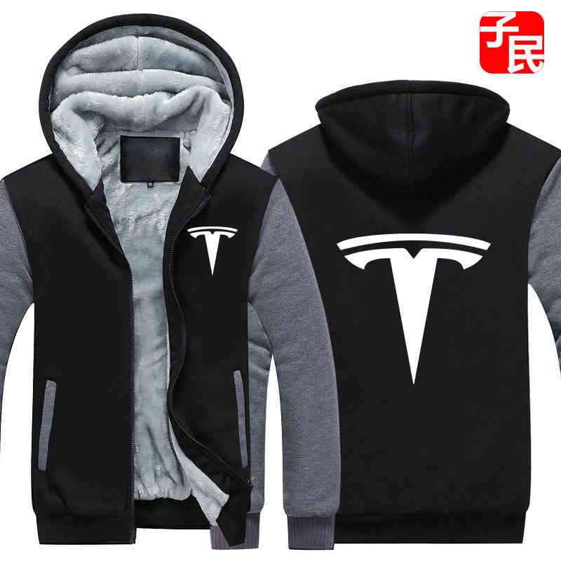 

Hoodie Fashion Designer Winter Plush Thickened Cotton Padded Jacket Can Print Car Solid Color Leisure Large Size Hooded Motorcycle Coat Warm, Black