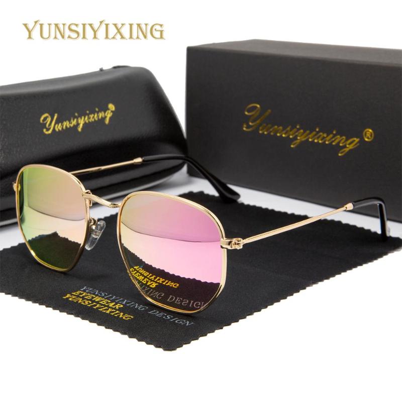 

YUNSIYIXING Pilot Style Polarized Lens Women's Sunglasses Fashion Metal Frame Spring Hinge Vintage Glasses Men 3548 gafas de sol, White;black