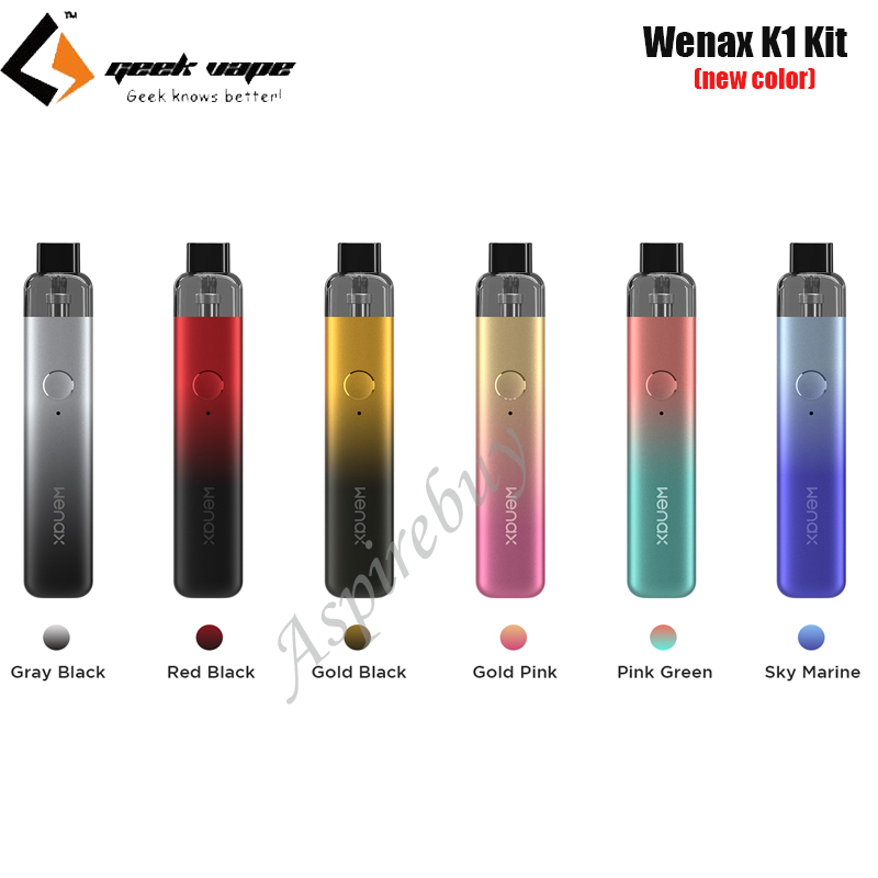 

Geekvape Wenax K1 Kit 2ml Wenax K1 Cartridge Pod Fit 0.8ohm/1.2ohm G Coil Boost Formula Coil Cigarette Vape Authentic, Standard version