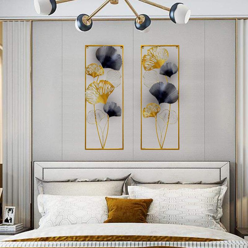 

New Chinese style modern style home decoration wrought iron metal hollow club wall background hanging ornaments