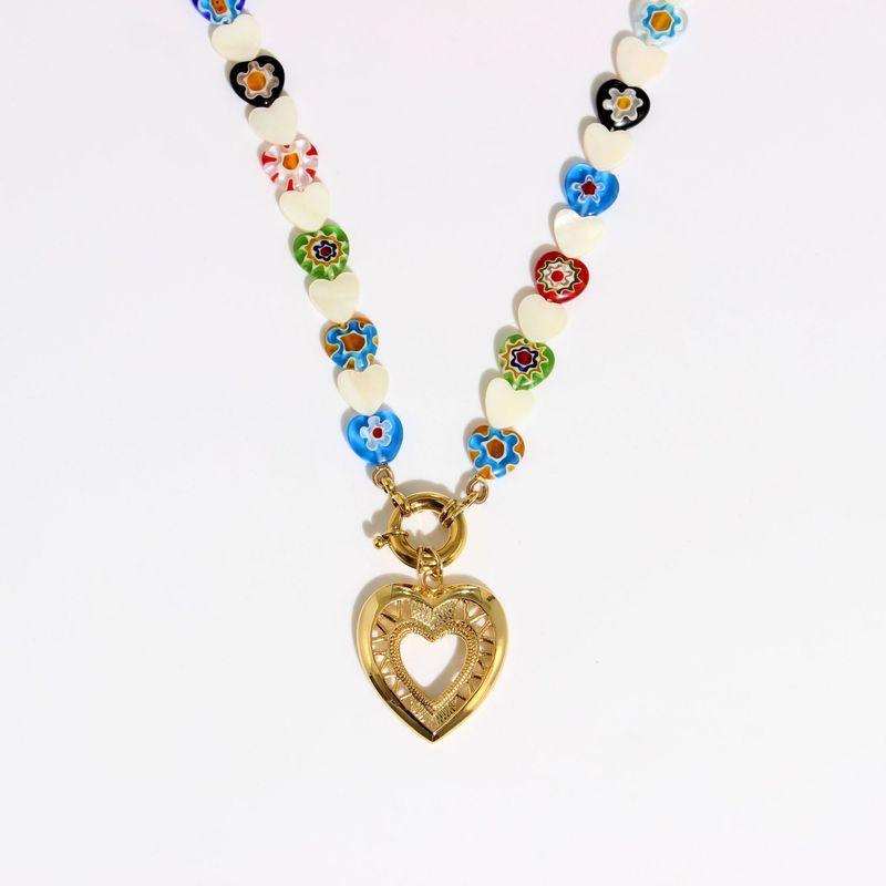 

Chokers Timeless Wonder Glam Glass Shell Heart Necklace For Women Punk Ins Trendy Boho Kpop Designer Party Gift Goth Japan Egirl 5416