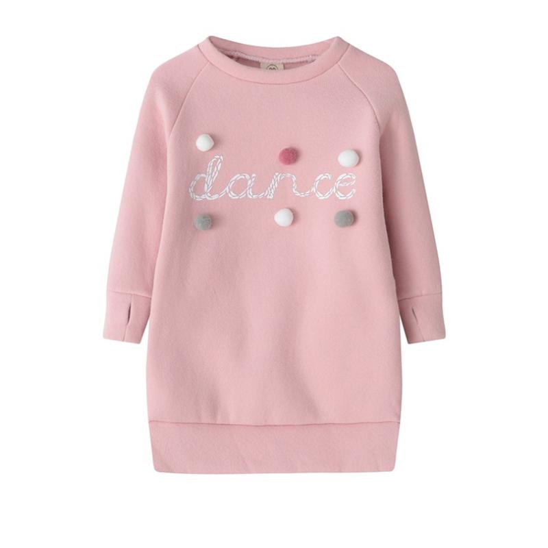 

Girl's Dresses 3-8Y Child Baby Girls Warm Dress Autumn/Winter Plush Ball Long Sleeve Mini Stright Party Princess Clothes, Red;yellow