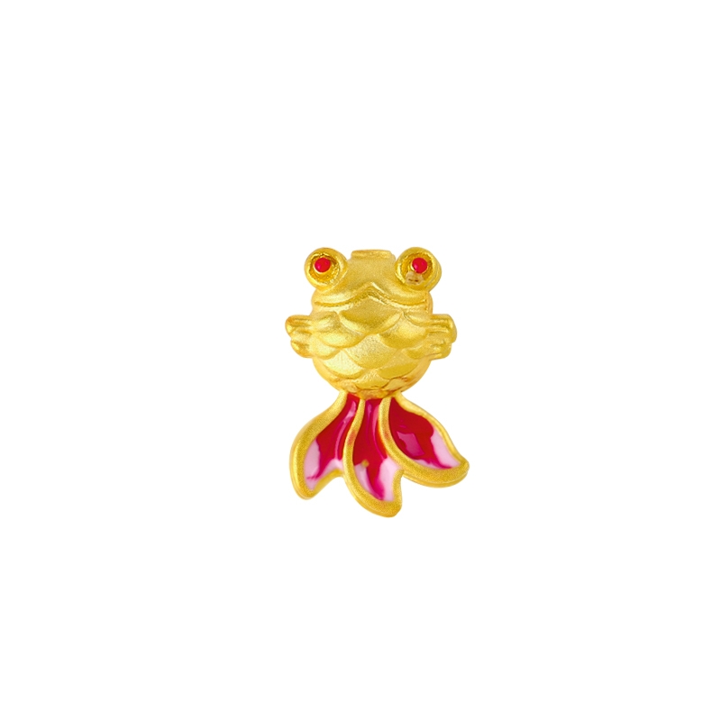 Jewelry Full gold small goldfish pendant, fashionable and versatile, creative modeling, for lovers-image-657296550