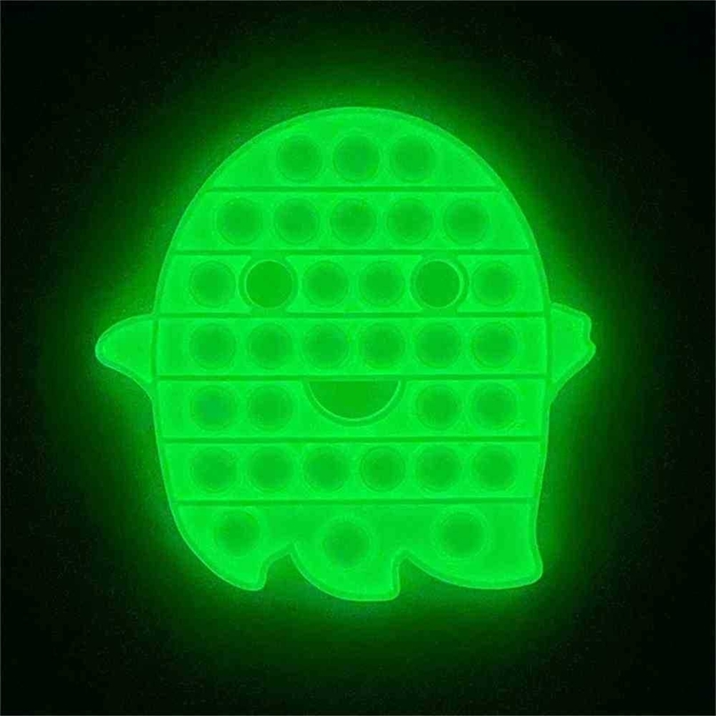

Ghost pumpkin shape glow in the dark Push pop bubble poppers sensory fidget toys luminous poo-its desktop finger bubbles puzzle stress relief G65C0T9